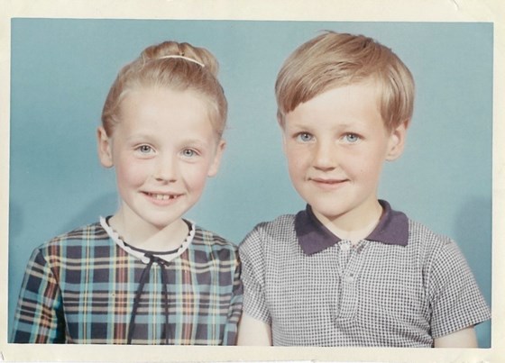 David - so young and innocent (and with your bossy sister) xx