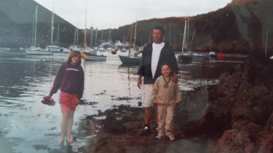 Wales. Steve with neice and nephew