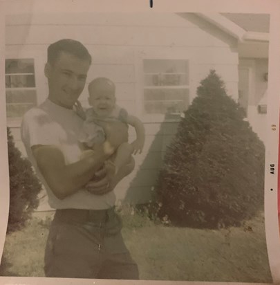 Handsome young dad with Elyse in 1969.