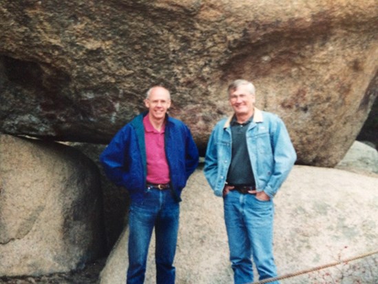 My Dad , Rob Roark, and Bruce about 25 years ago in Colorado.