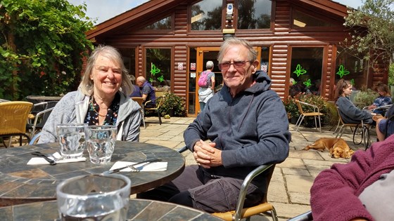 Roy and Liz at Holme Gardens near Wareham. 11 August 2019