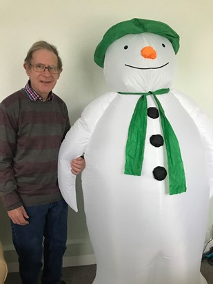 He loved it when we took the snowman to his Care home. He told him he had eaten too much!!