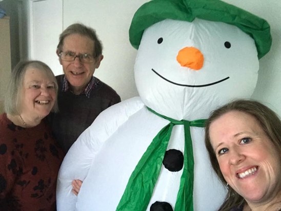Mum, Dad, Snowman, and Me