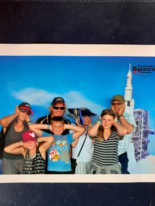 Tom, Anne & Sarah's fam at Kennedy Space Centre