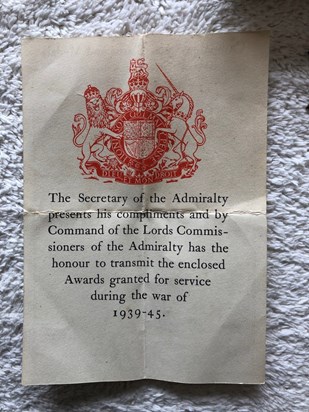 Service medals from the Admiralty