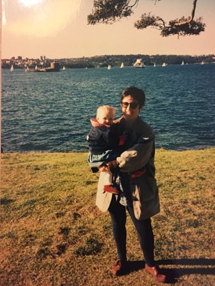 Sydney Harbour with baby Mary taken by David