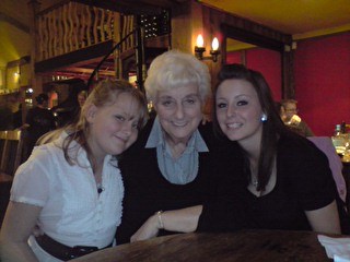 Joyce and her beloved grand-daughters, Ellie (left) and Alex (right)