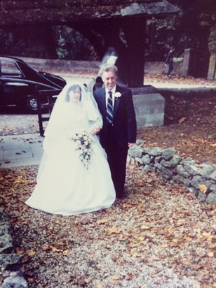 With Linda on her wedding day