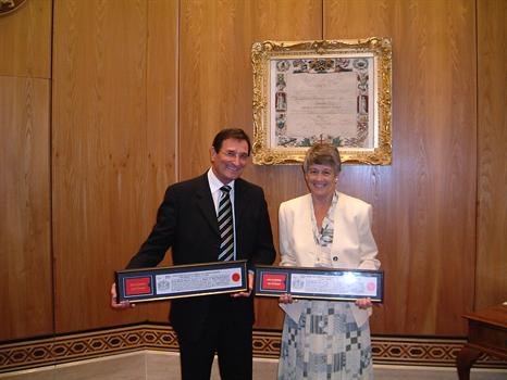 Our lovely parents receiving their Freeman of London Certificates
