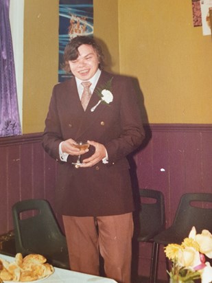 Best man at Paul and Joy's wedding August 1974