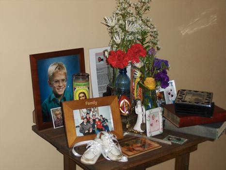 A small table of memories of you Donny