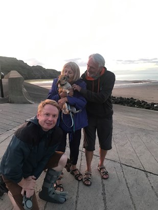 With Dad and Richard at Sandsend 