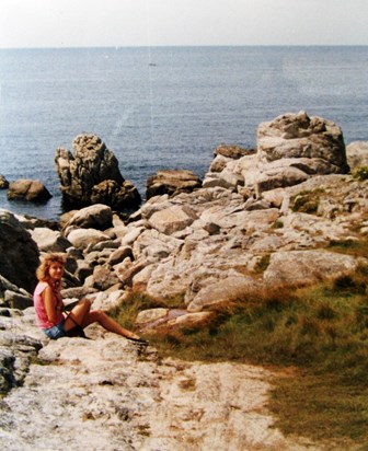 Sun bathing in Brittany