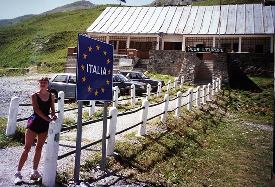 Just a step inside Italy, the alpine border with France.