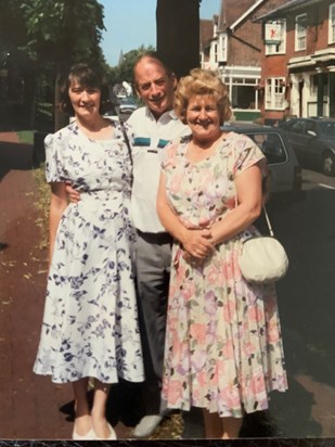 Mum with friends Jack and Wendy Bloor