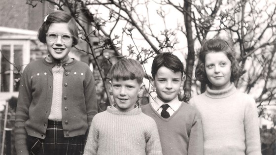 Shirley   April 1961   with her brother (Eric) & friends