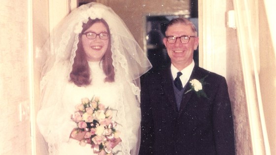 Shirley   with her dad (Allan)   Wedding Day (1)