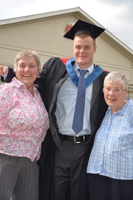 with Angie and Grandson Josh at his Graduation 14th July 2011