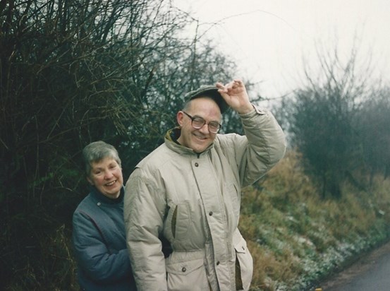 with Ray, Christmas in Chesterfield mid 1990's