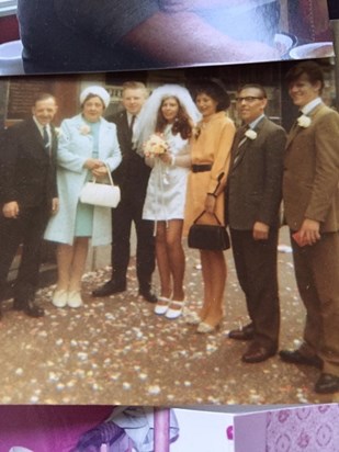 The Wedding of Allan and Barbara Newall 49years ago in July