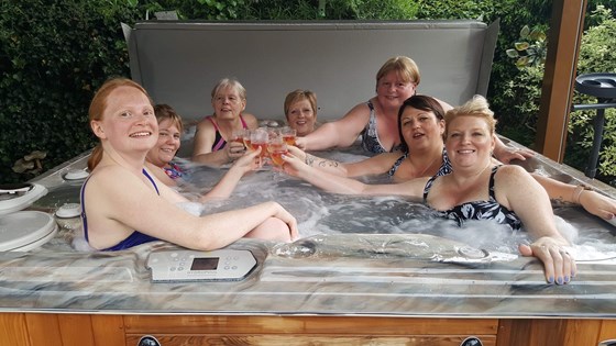 Hot tub girly get together