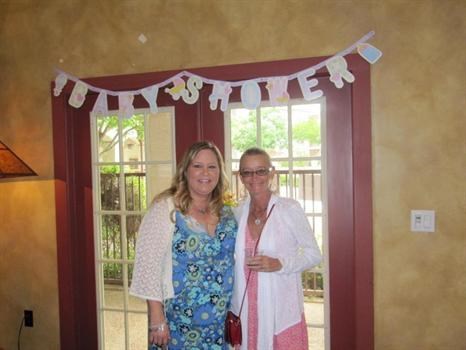 Lucia and Kellie at the baby shower May 2010