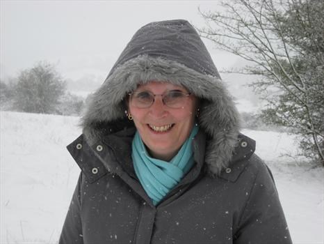 On the Downs 6-4-08. Wend absolutely loved the snow !