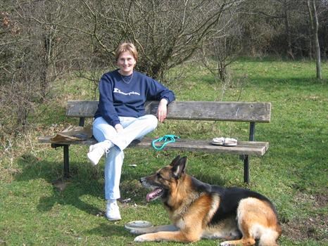 With Saxon on Farthing Downs 28-3-05