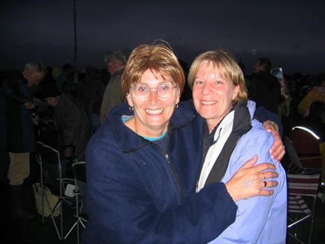 Wend and her best friend Marlene at Headcorn, Kent 13/8/2005