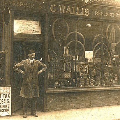 original Wallis Bike Shop 1920
