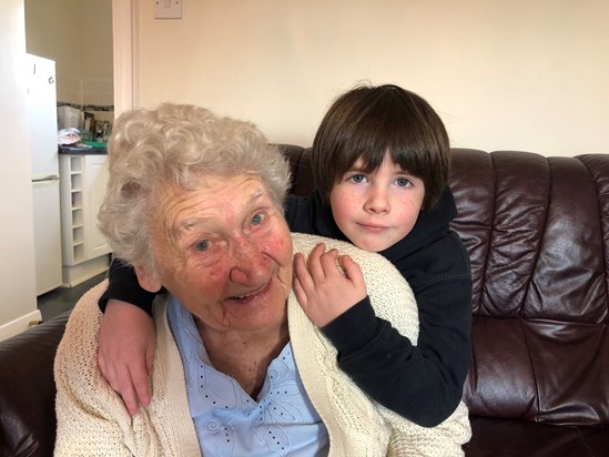 Sylvia with her great-grandson, Max. December 2018