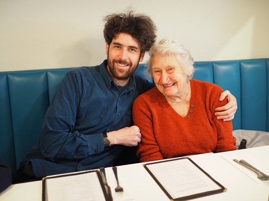 Sylvia with her grandson, Joe. February 2016