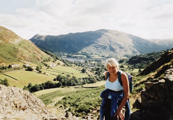 Sylvia in the Lake District.
