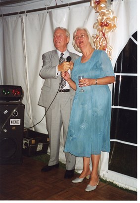 Stuart and Shelagh at their 40th wedding anniversary party in 1999