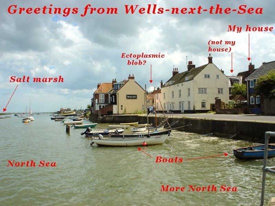 Charles' sense of humour shows here; he took this photo in 2007 and added his own idiosyncratic annotations  