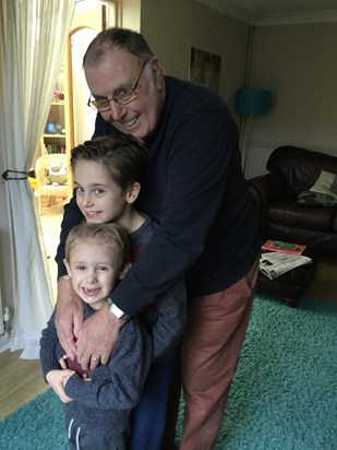 Pops with grandsons Charlie and Harry
