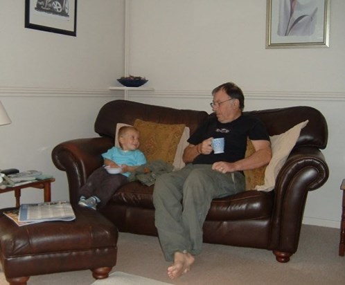  Pop's and Toby having a cuppa, love you dad x 