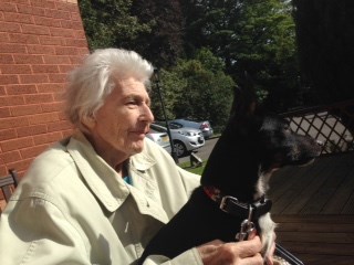 Gran and Rupert reflecting in the garden xx