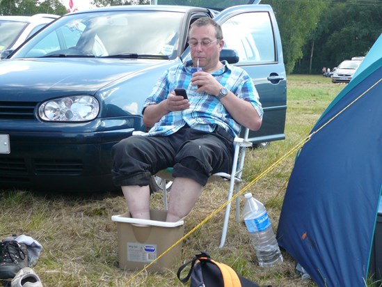 Relaxing at LeMans in 2010