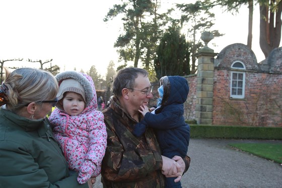 Isla and Henry at Erdig with Nana and Grandpa