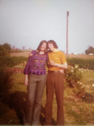 Bill, age 17-18 with Teresa in his parents garden at Moggerhanger.IMG 20230417 172343092
