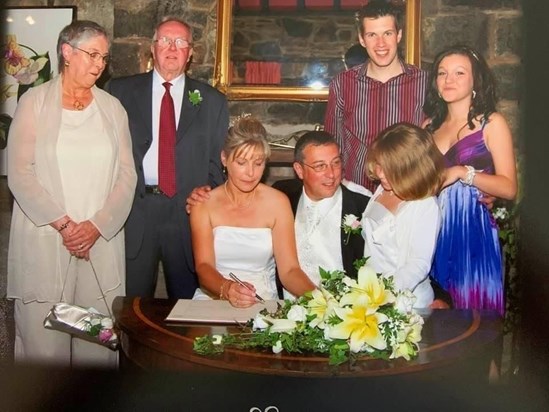 Family picture on Wedding Day 