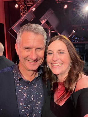 Helen at Stand Up 2 Cancer (with Adam Hills)