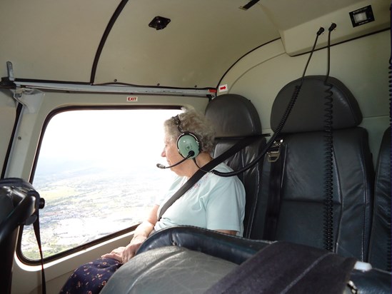 Mum's helicopter ride in Queensland