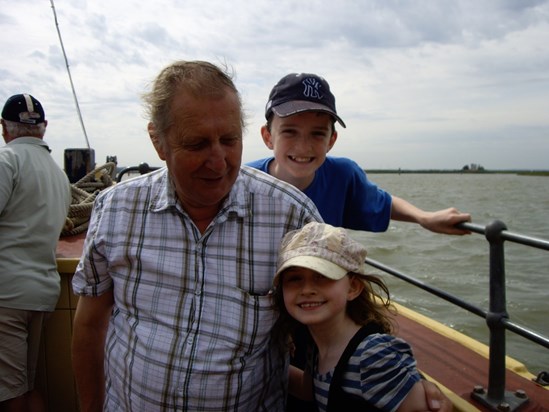 On Boat Over Breydon with Adam and Amy 2009