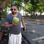 Mahebourg drinking fresh coconut water
