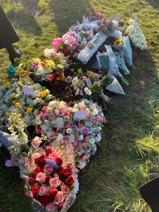 Thank you to everybody who attended Rebekah’s funeral , Thank you for her flowers.