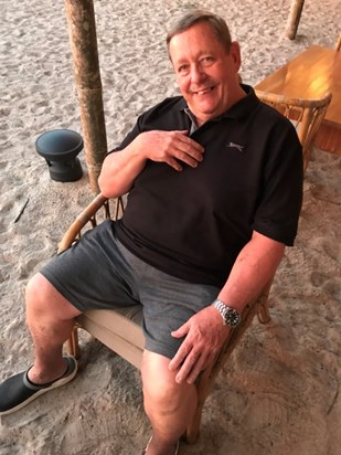 Dad relaxing on BangTao Beach