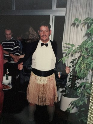 Party, Hong Kong, March 1991, only Mike Howard could arrive in black tie and a grass skirt!! 4E9734EF 91CD 4C08 919B EDE99399E3E8