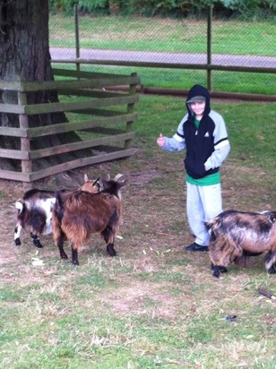 Ryan and the goats